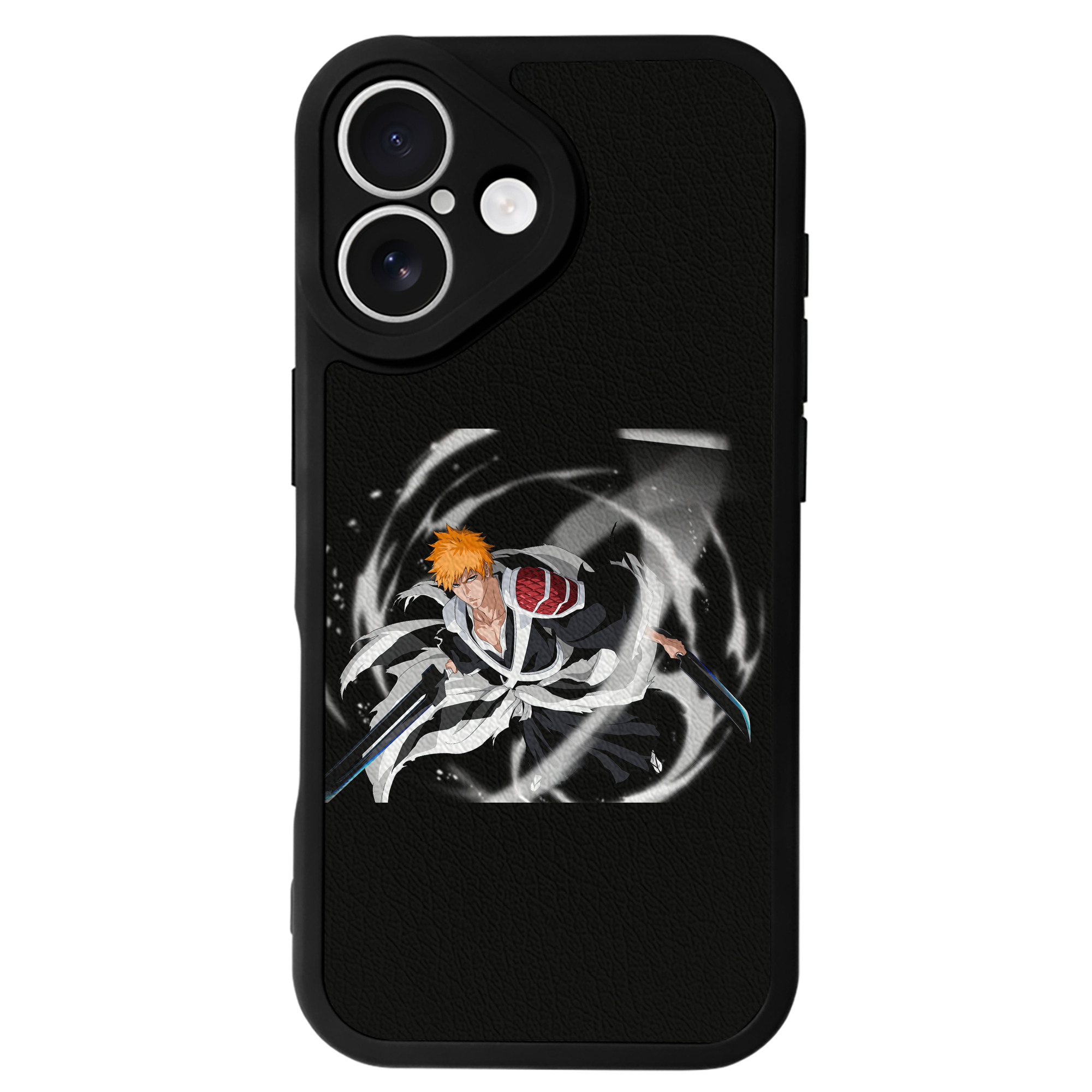 ブリーチ 黒崎一護（くろさき いちご）BLEACH Kurosaki Ichigo 【iPhone 16シリーズ対応】シリコンスマホケース（レザー調） 材質：シリコン